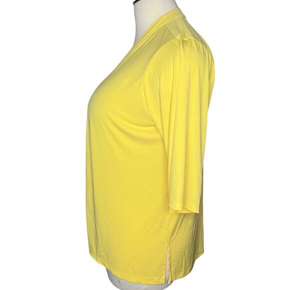 Susan Graver Women’s Yellow Open-Front Cardigan, Size 1X, Style A303410 - Picture 2 of 7